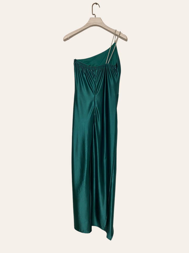 Lautinel - Wholesale Gown - Women's - Rhinestone Asymmetric Bodycon Mid-Length Evening Dress R600211