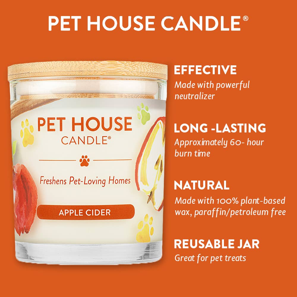 Pet House by One Fur All - Vente Bougie en bocal - Bougie cidre de pomme 9 oz pour les maisons qui aiment les animaux3