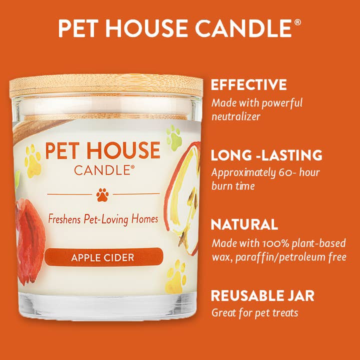 Pet House by One Fur All - Wholesale Jar/Filled Candle - Apple Cider 9 oz Candle for pet-loving homes3