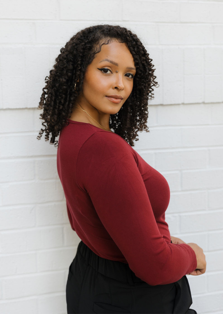 ELIETIAN - Vente Haut en maille – femme - Manches longues réversibles - Coupe incurvée45