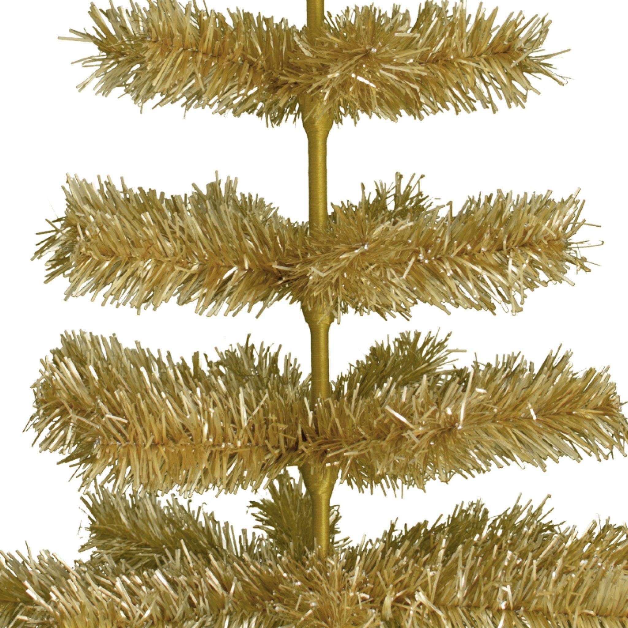 Lee Display - Wholesale Christmas Decoration - Antique Gold Tinsel Christmas Tree13
