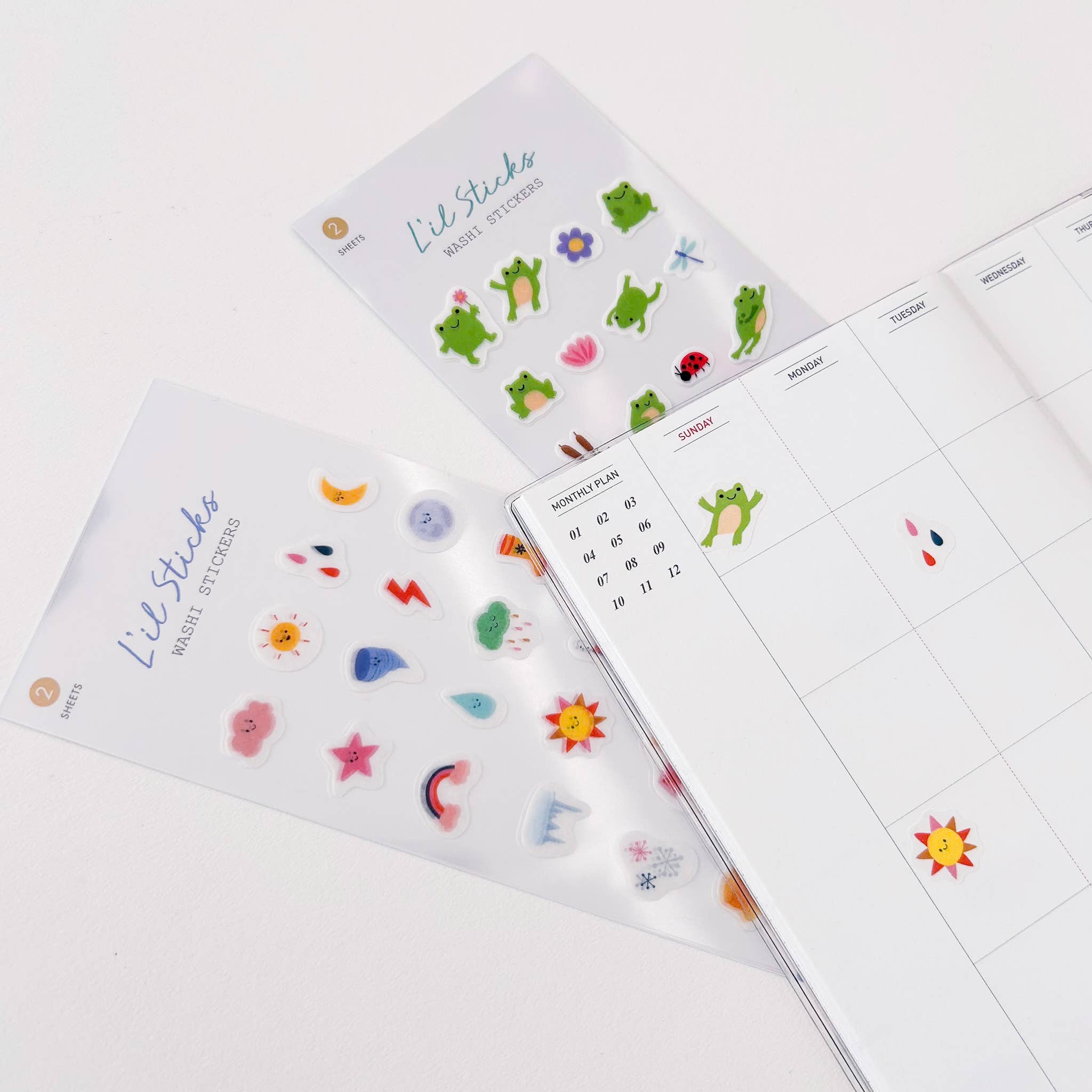 Girl of All Work – wholesale Sticker – Daily Weather L’il Sticks Washi Stickers2