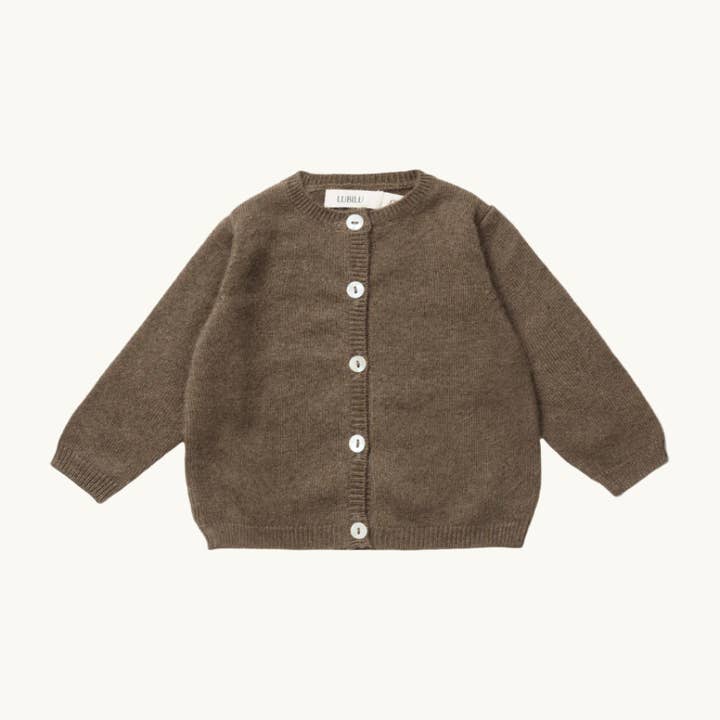 Cardigan in cashmere marrone Lubilu per la vendita all'ingrosso da parte di Lubilu Copenhagen