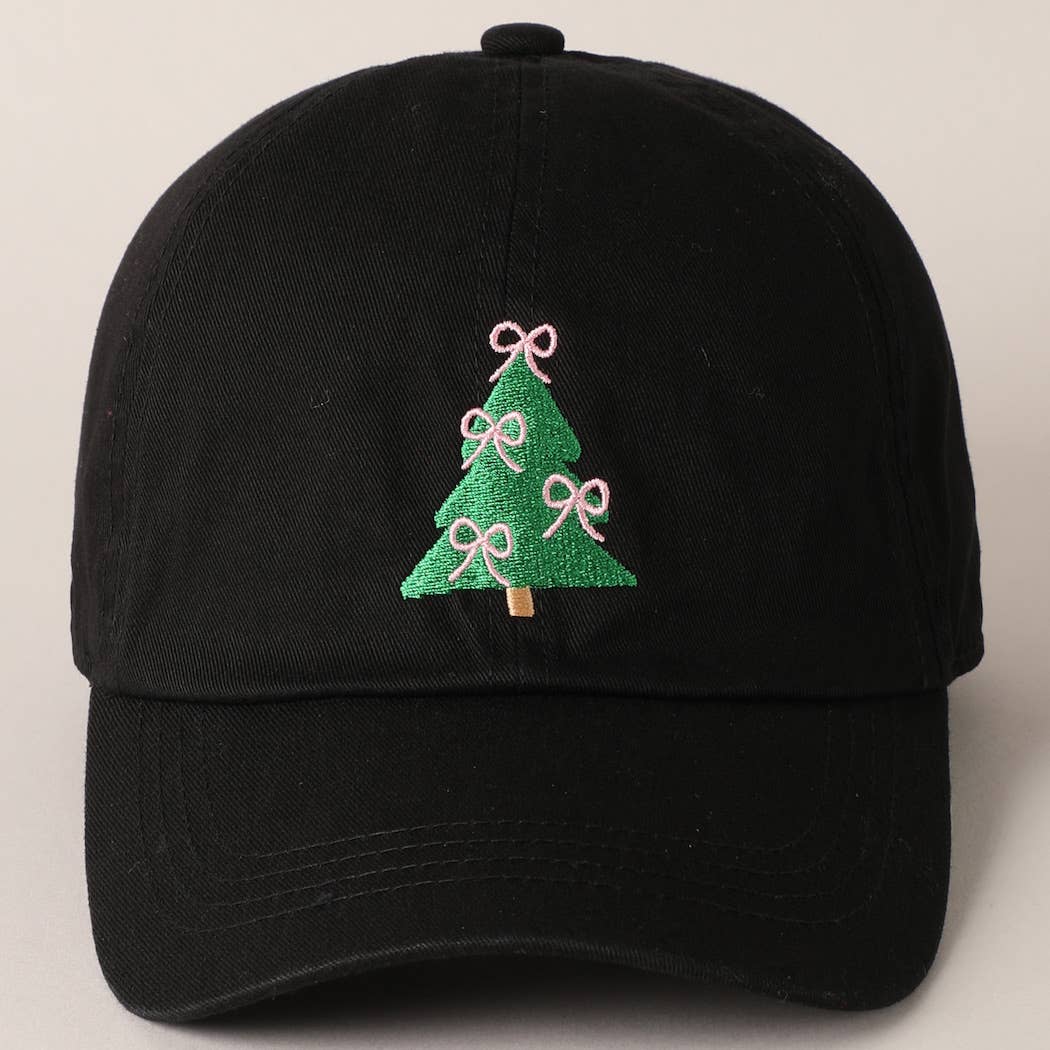 Fashion City - Wholesale Baseball Cap - Women's - Christmas Tree Embroidery Baseball Cap0