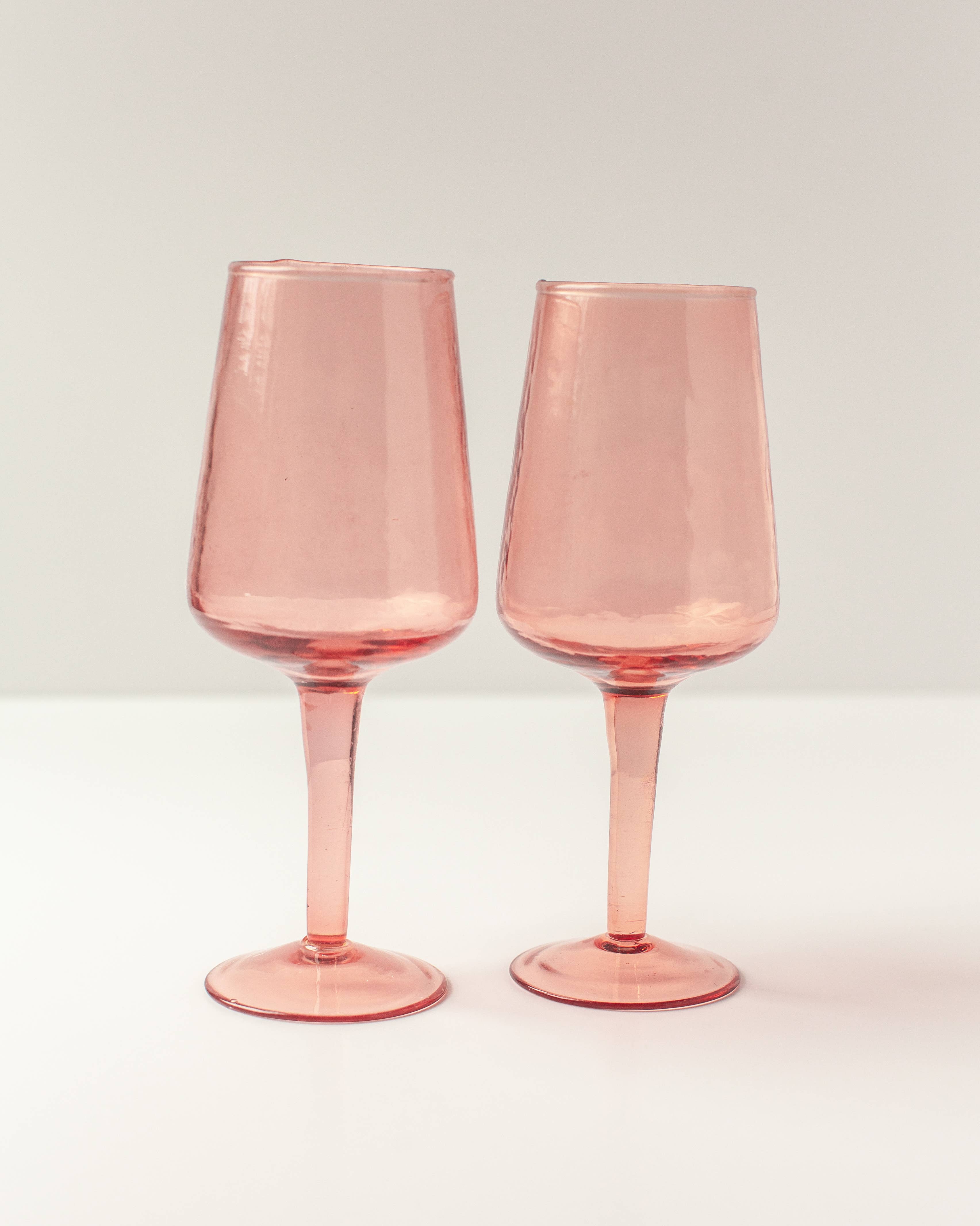 Creative Women Australia - Wholesale Wine glass - Handblown Hammered Wine Glass Pair4