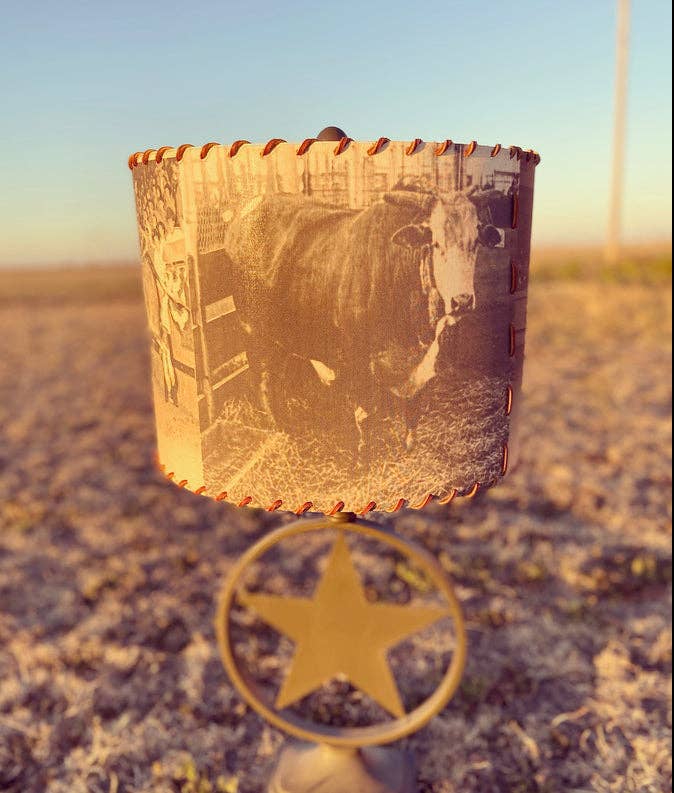 Red Dirt Ranch Clothing Company - Wholesale Lamp Shade - Lampshade Rodeo Legend Freckles Brown 11-inch Medium3
