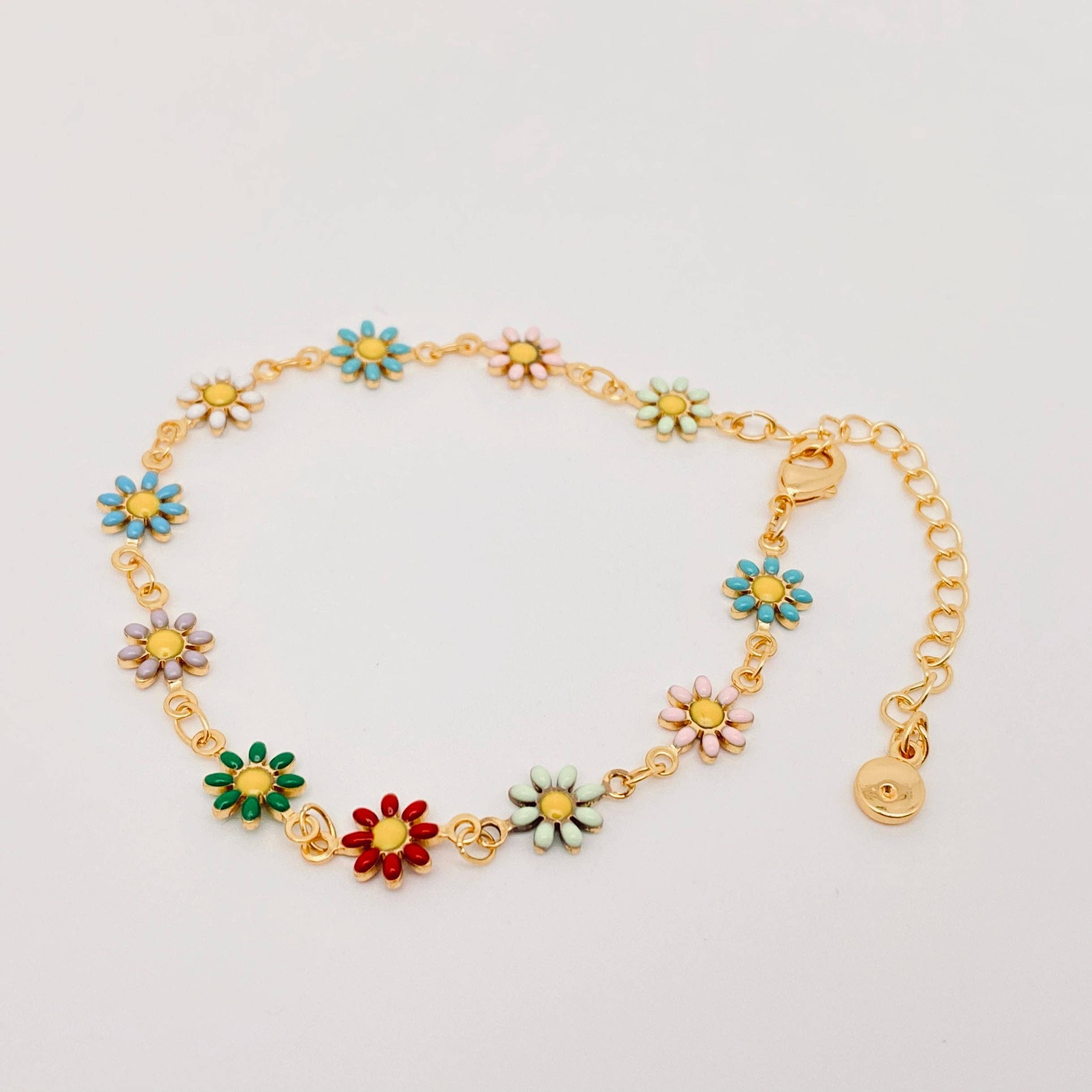 Mio Queena - Vendita all'ingrosso Bracciali a catena e a maglie - Bracciale a catena floreale smaltata2