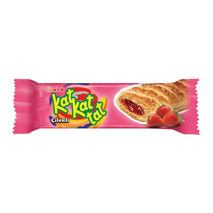 Aladdin - Wholesale Cookie - Ulker | Kat Kat Tat Puff Pastry with Strawberry Filling