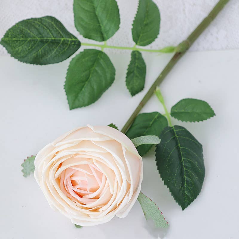 Sweet Home Deco – Engroshandel Kunstige blomster – 17" høj kunstig 'Real Touch' rosenkvist, engelsk kålrose4