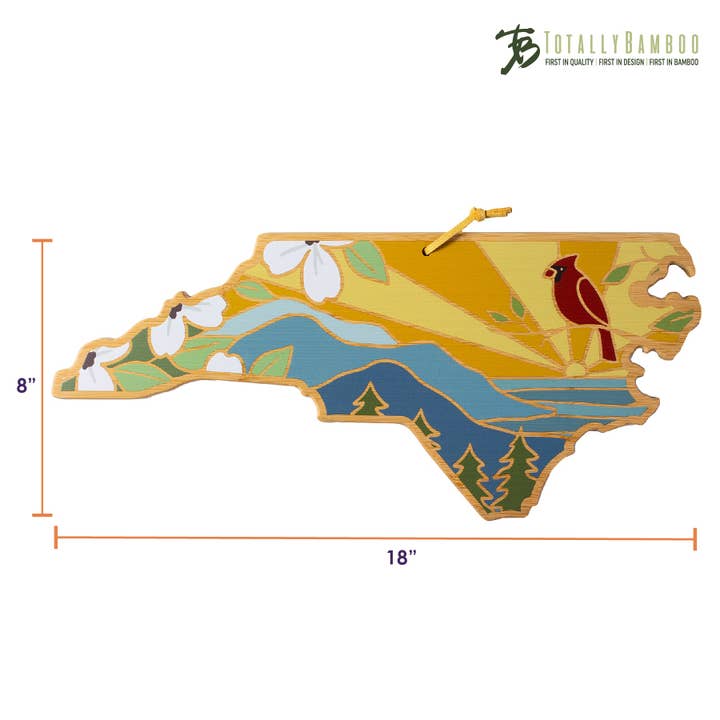 Totally Bamboo - Wholesale Cutting Board - North Carolina Cutting Board with Artwork by Summer Stokes