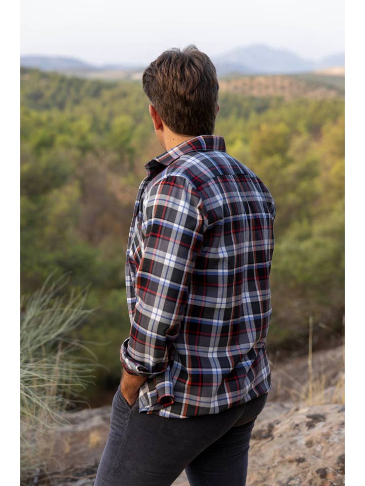 Custi Mikelo: Made in Spain - Wholesale Button Down Shirt - Men's - Gray Flannel Overshirt | Soria2