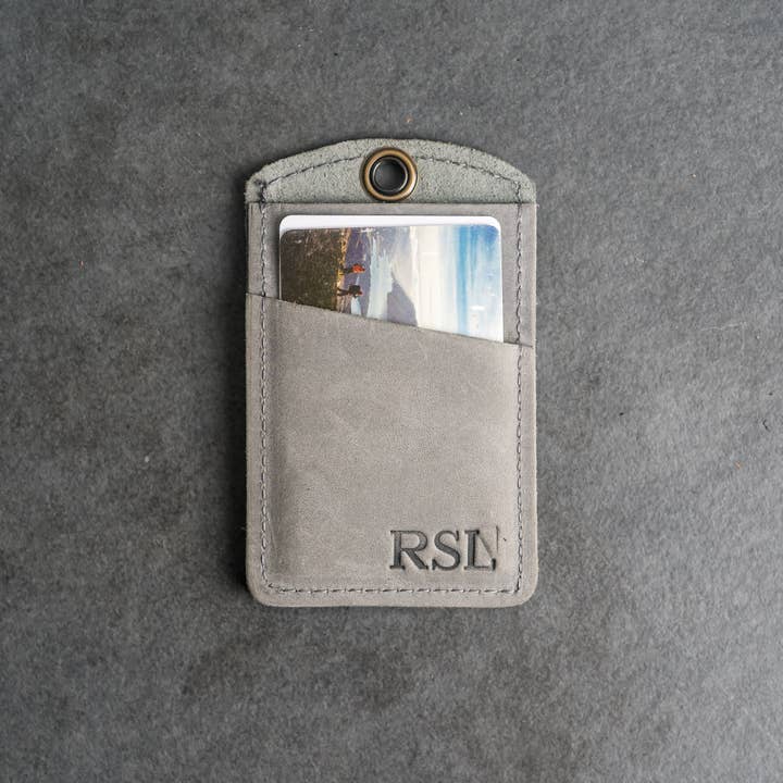 Ox & Pine – Carteira - Unissexo por atacado – Porta-cartões de identificação em couro | Porta-crachá de identificação8