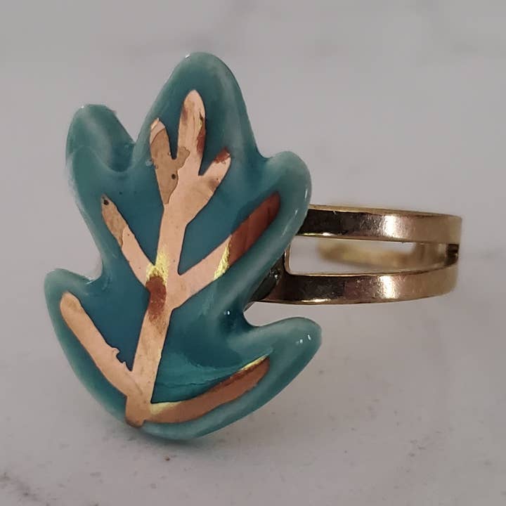 Anello foglia di palma per la vendita all'ingrosso da parte di Crown & Heart