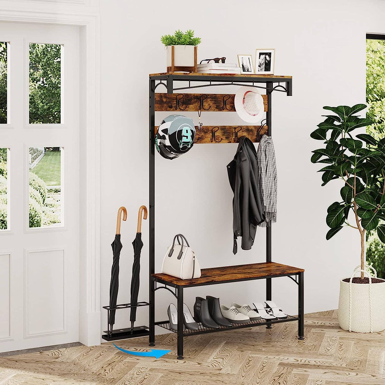 Above Edge – wholesale Coat rack – Entryway Coat Rack Shoe Bench6