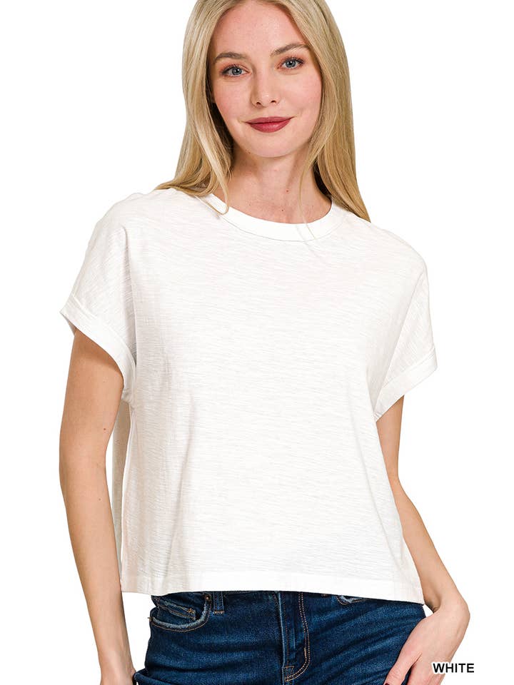 42POPS - Wholesale T-Shirt - Women's - ...0802 Cotton Slub Short Sleeve Tee SI-27619