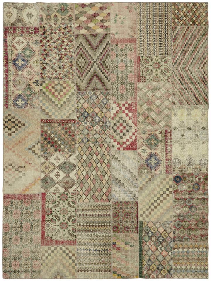 Tapete Patchwork Bege 10x13 - 43332 por atacado de RUG N CARPET