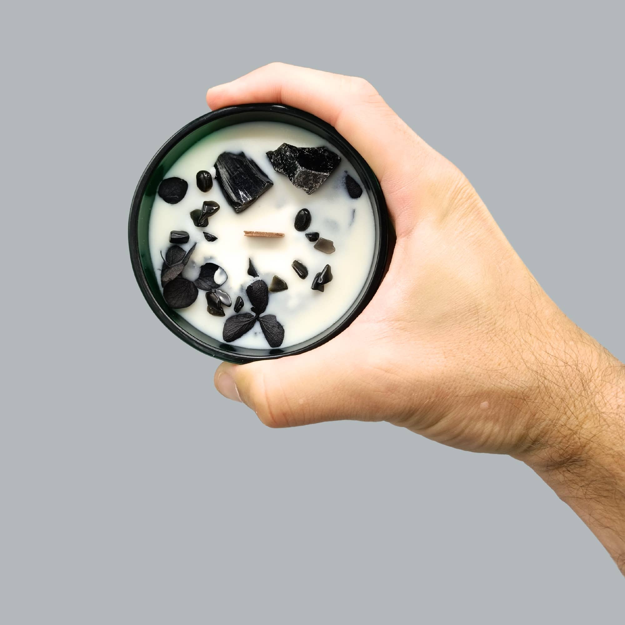 AW Artisan - Wholesale Jar/Filled Candle - Hop Hare Magic Candle with Flowers and Gems - El Caballero1