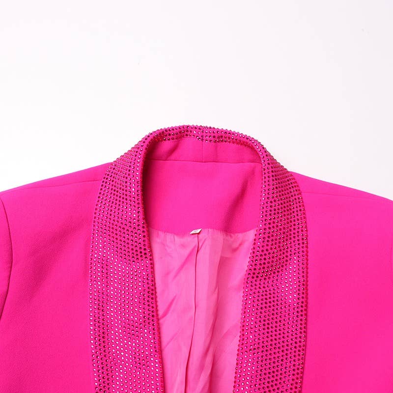 Productseeker - Wholesale Blazer - Women's - BL056 Hot Diamond Feather Panel Slim Fit Blazer10