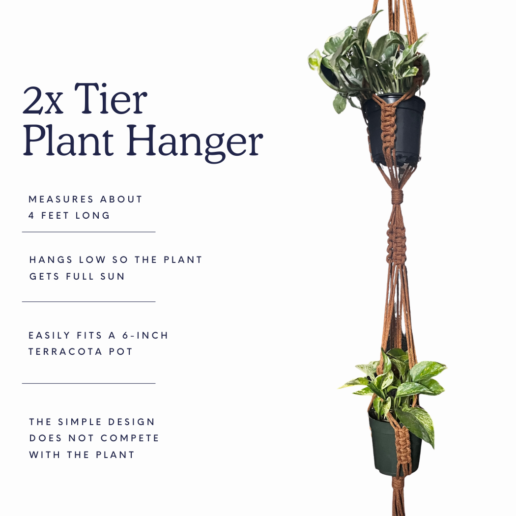 The PlantOutfitter - Wholesale Hanging Planter - Double Macrame Plant Hanger2