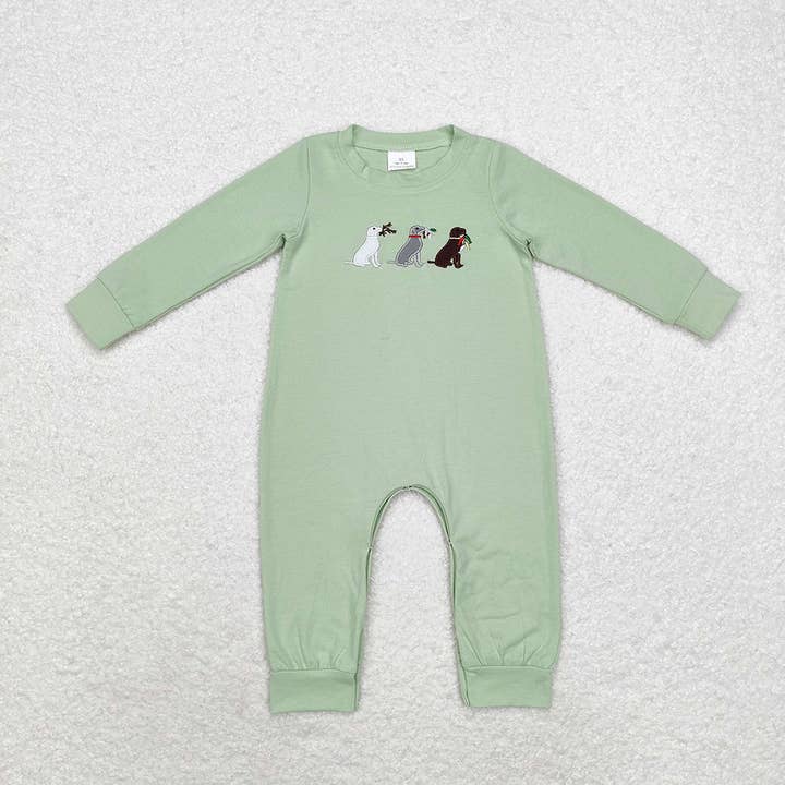 Aier Wholesale - Wholesale Jumpsuit – Baby - Sibling Baby Infant Boys Embroidery Hunting Long Sleeve Rompers
