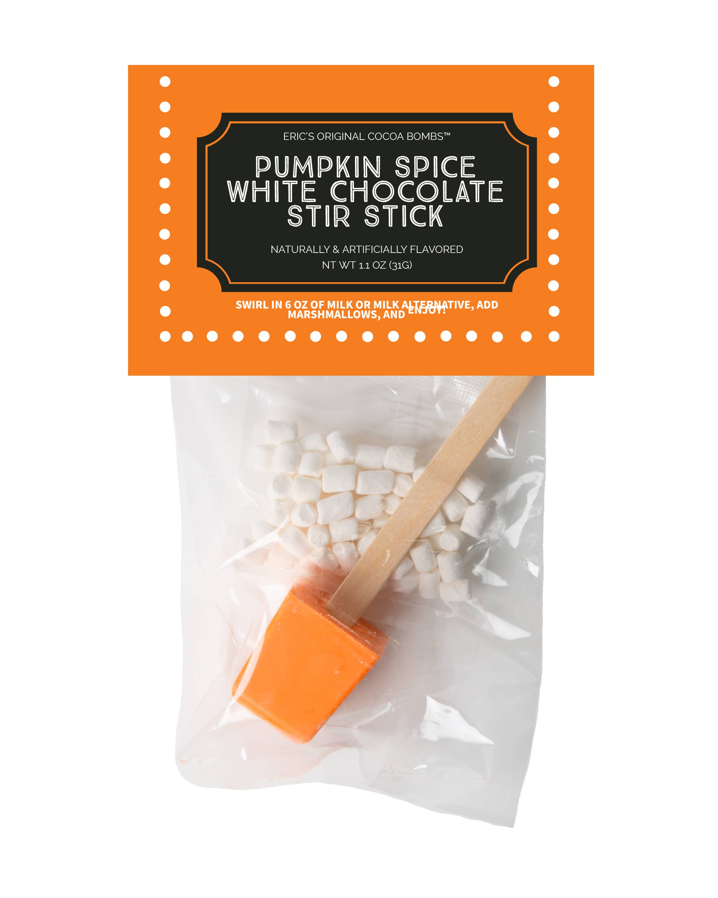 Cocoa Bombs™ - Wholesale Hot cocoa mix/kit - Pumpkin Spice Hot Cocoa Stick