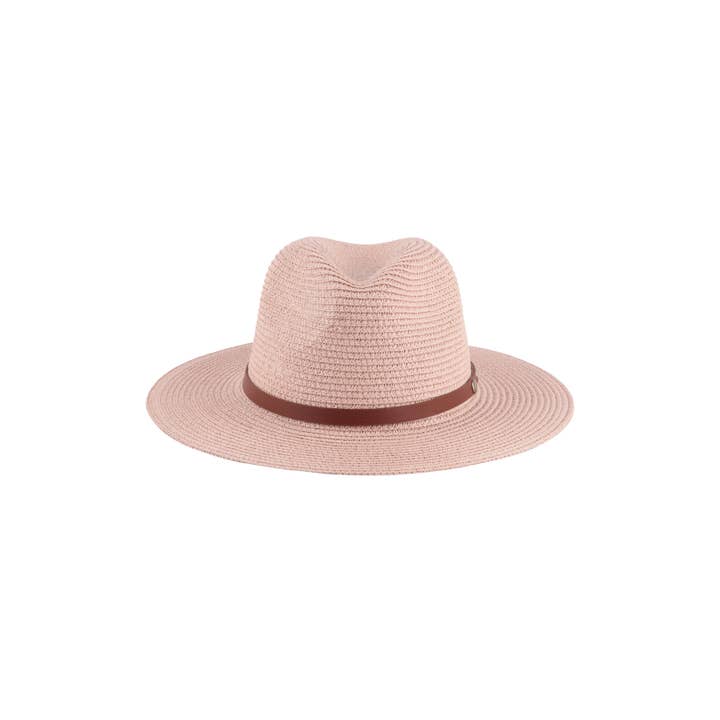 MYS Wholesale Inc - Wholesale Straw Hat - Women's - Panama Brim Summer Hat With Leather Strap