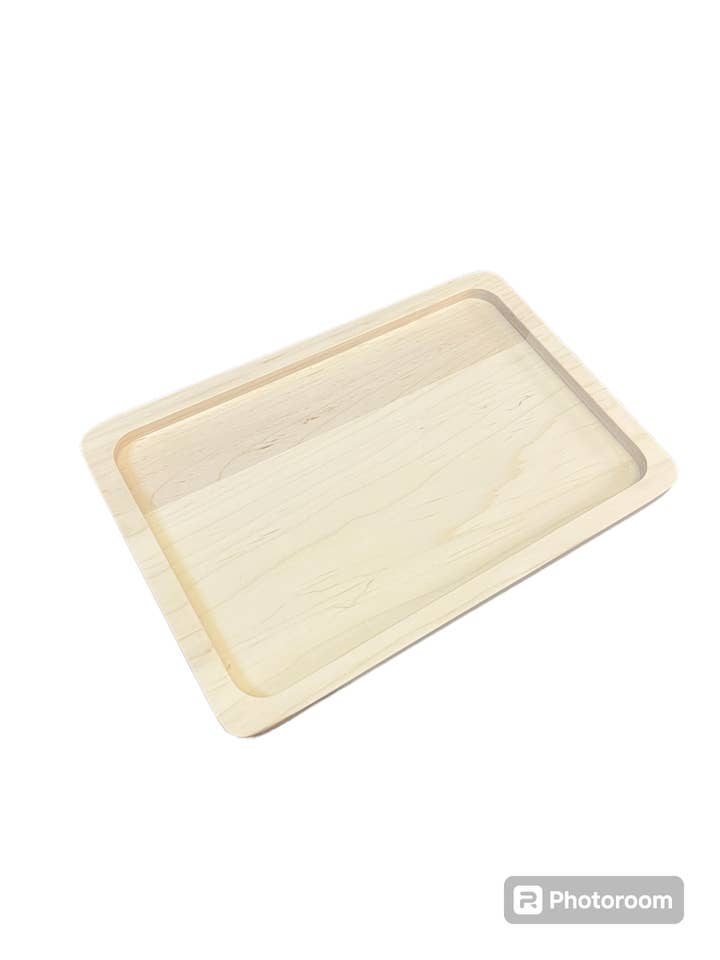 Rectangle Hardwood Tray for wholesale by Nickel City Woodworking