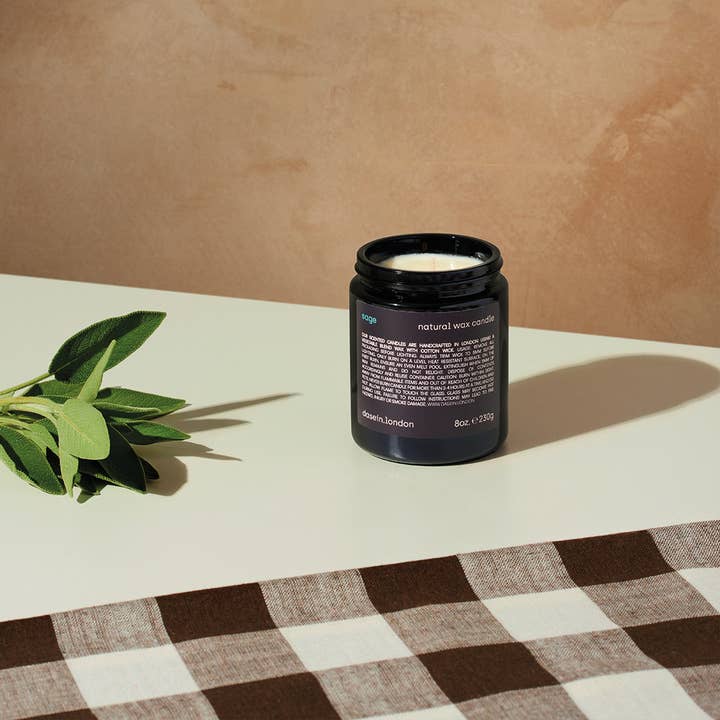 Sage natural wax candle (230g) for wholesale by dasein
