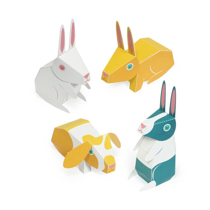 Rabbits Paper Toys for wholesale by pukaca