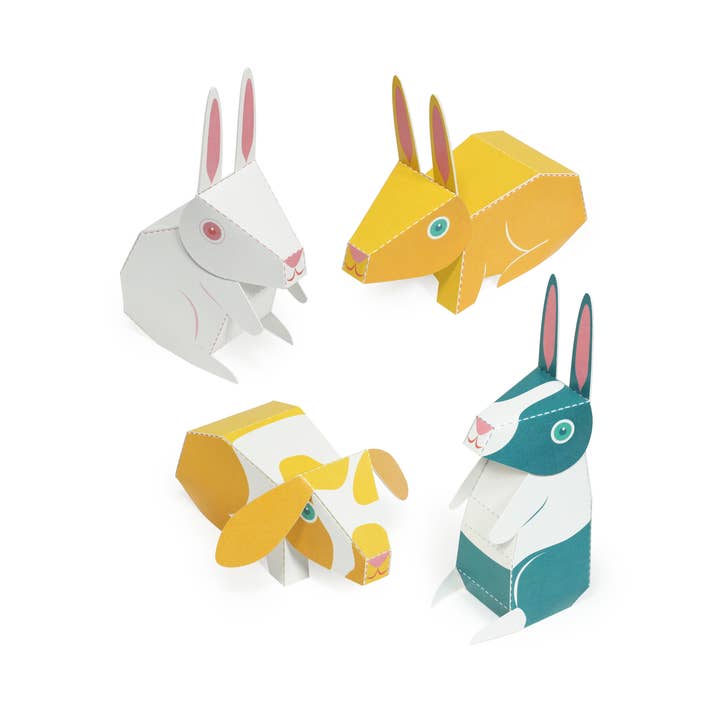 Rabbits Paper Toys for wholesale by pukaca