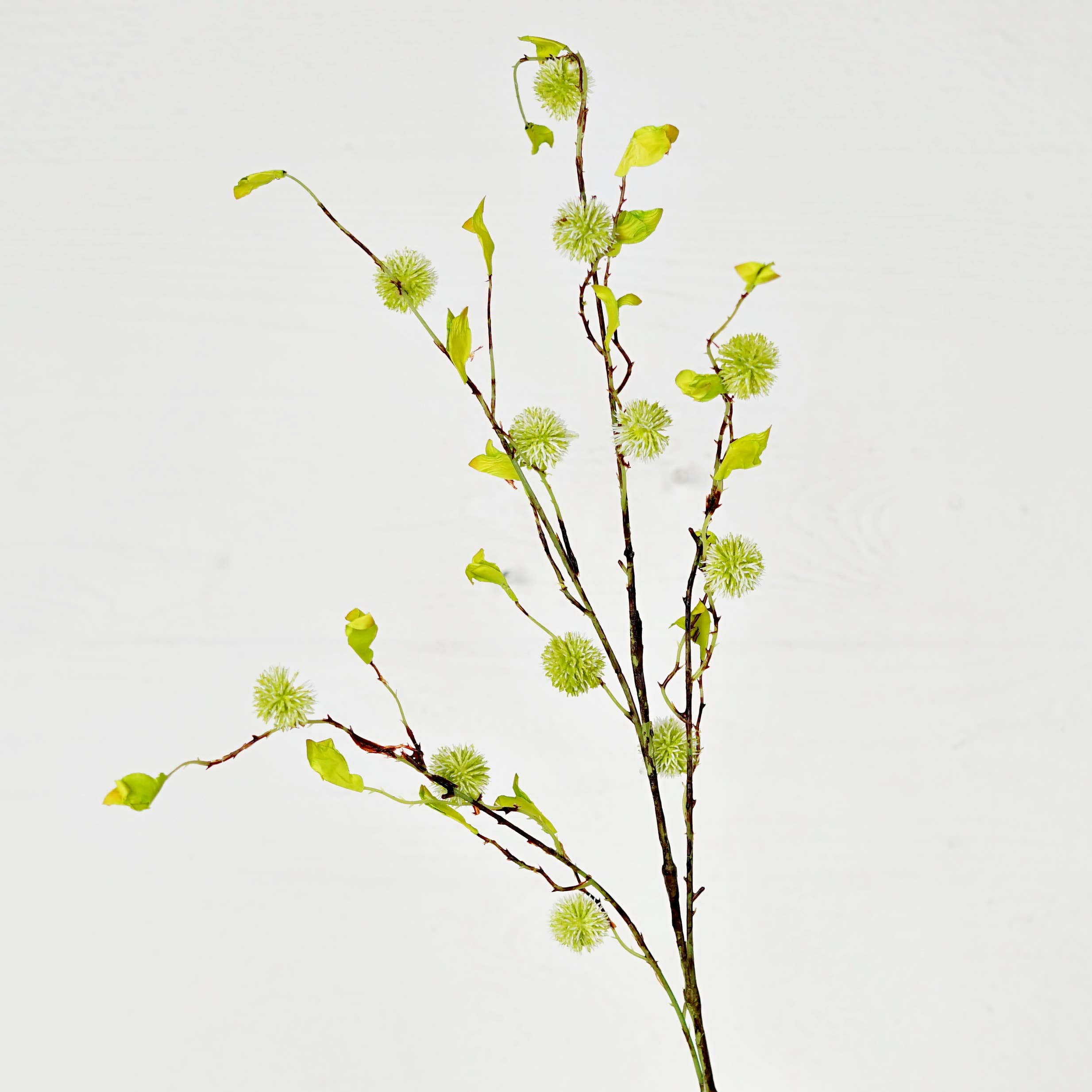 Impressive Enterprises, Inc. - Wholesale Artificial Flowers - 27116- 38inL Spiky Ball Branch-Green2