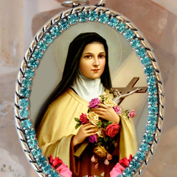 MariaSantissimaShop - Wholesale Pendant/Charm Necklace - Saint Therese of Lisieux, Santa Teresa, Handmade Necklace Catholic Christian Religious Jewelry Medal Pendant