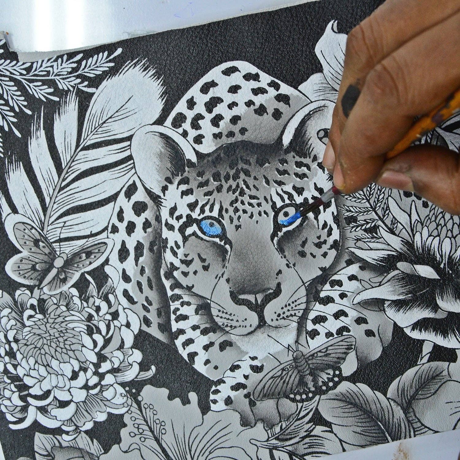 Anuschka | Vanya Lara (USA) - Wholesale Satchel - Women's - Hand-Painted Leather Triple Compartment Large Satchel - 6528