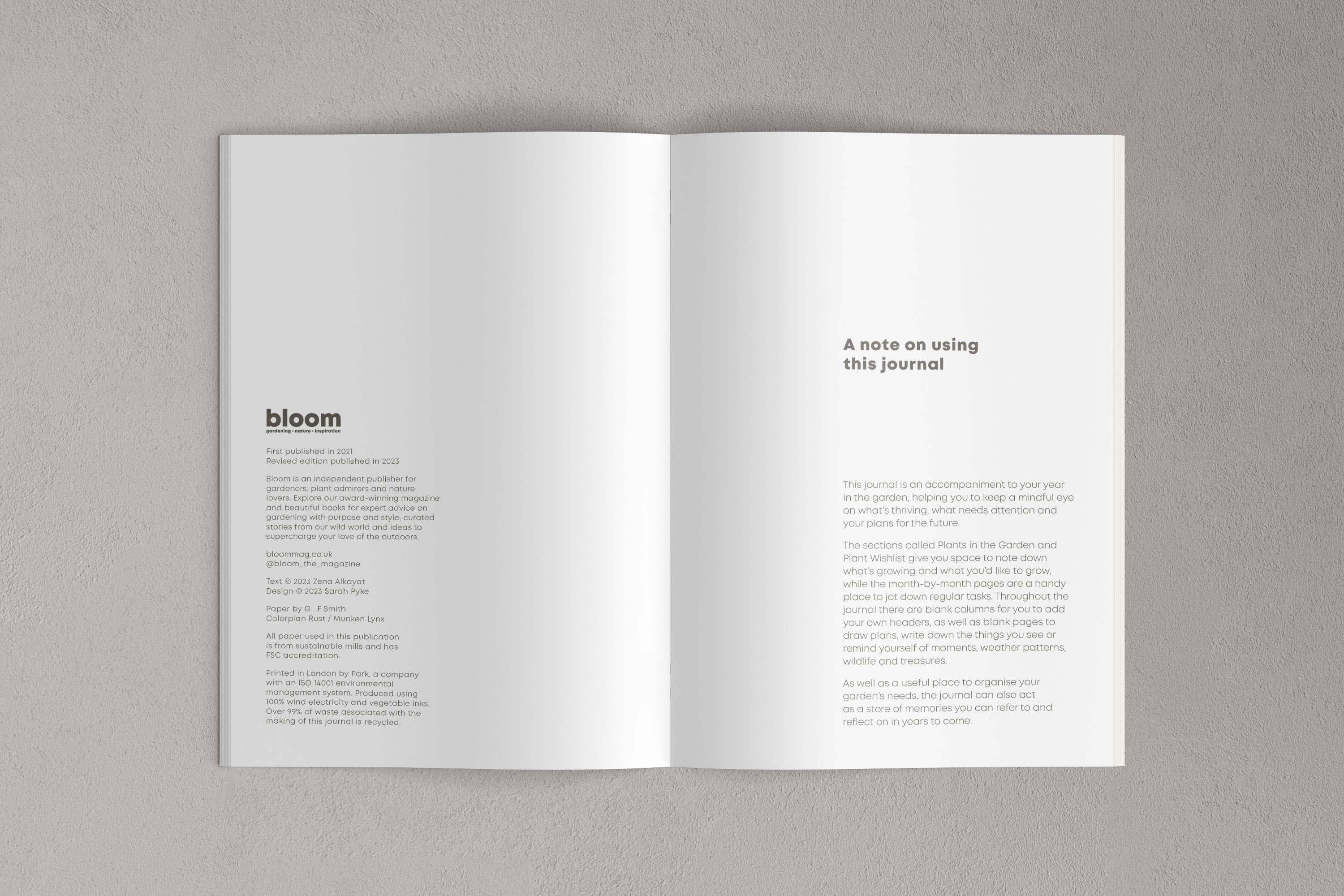 Bloom – wholesale Journal/diary – Gardener's Journal by Bloom3