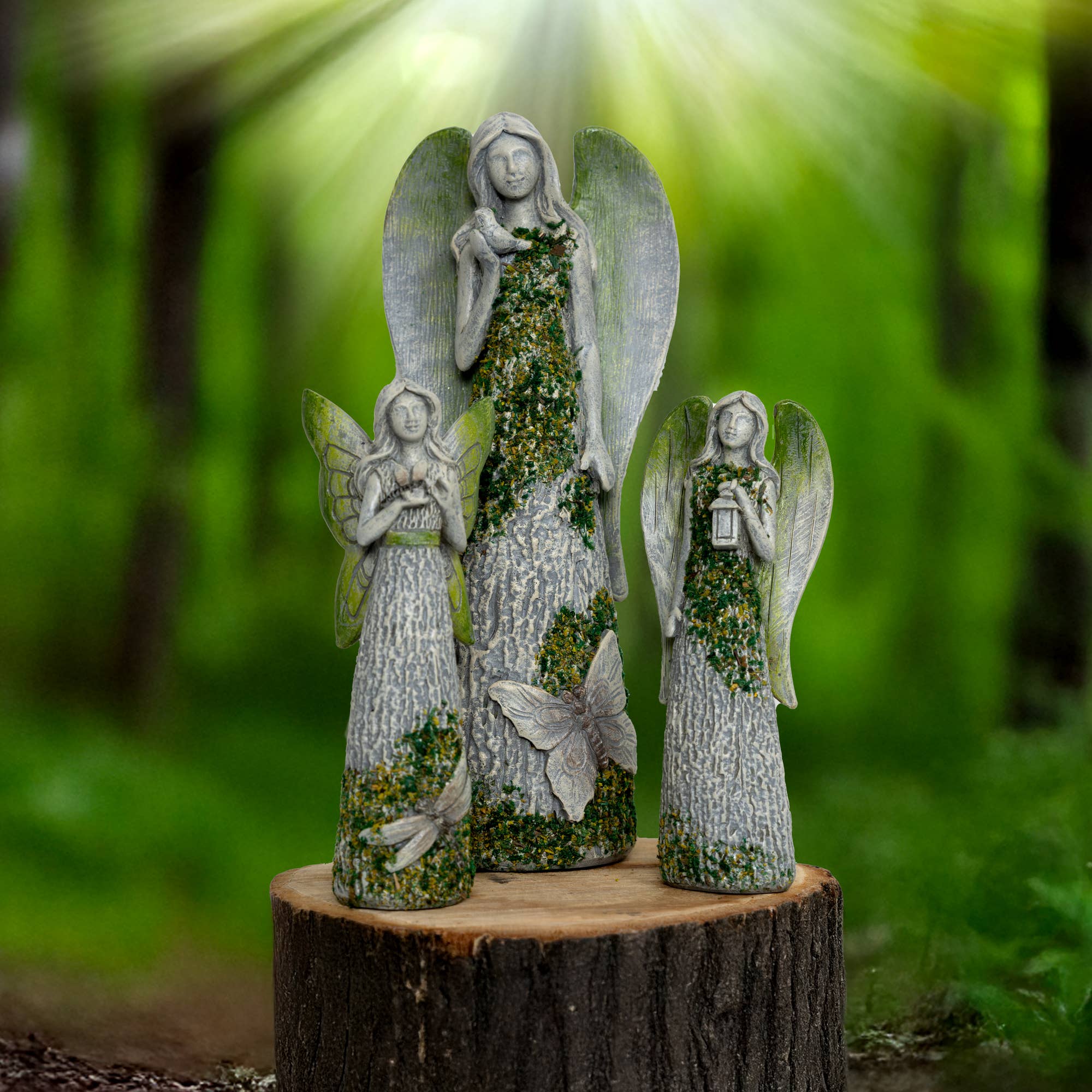 Pavilion - Wholesale Sculpture - Dragonfly - 4.5" Angel holding a Dragonfly2