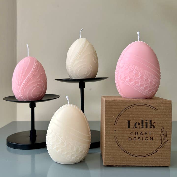 Large Easter Egg Candle for wholesale by Lelik Craft Design
