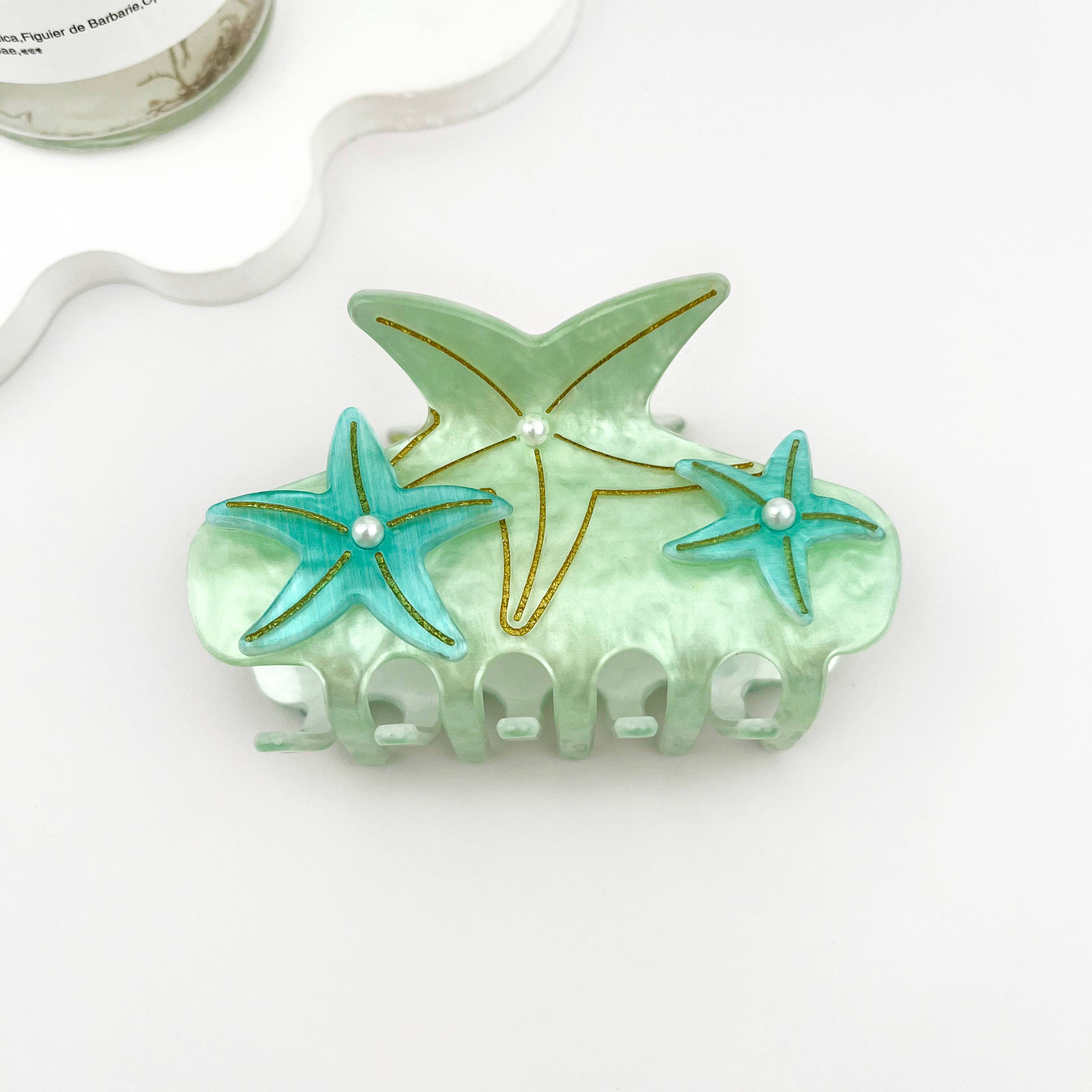mildstyles - Wholesale Hair Clip - Women's - Iridescent Pearl Starfish Hair Claw Clip – Ocean Fantasy6