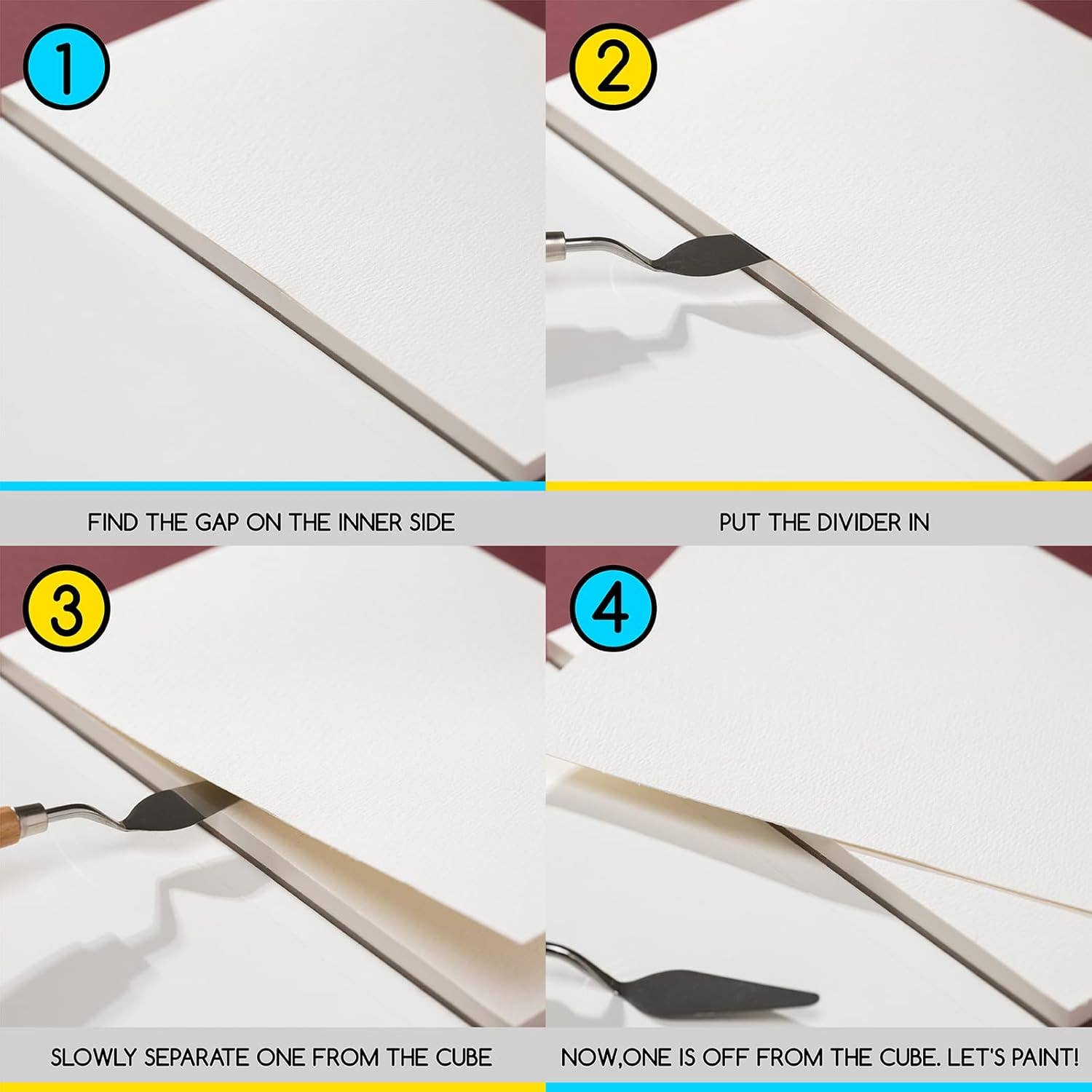 Pintar Art Supply - Vente Carnets de croquis - Bloc de papier aquarelle 100 % coton MEEDEN, 300 g/m², 20 feuilles3