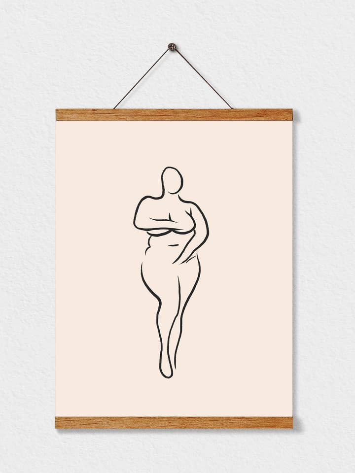Body Line Art Print for wholesale by Illustrations Its Funny Howww Inc