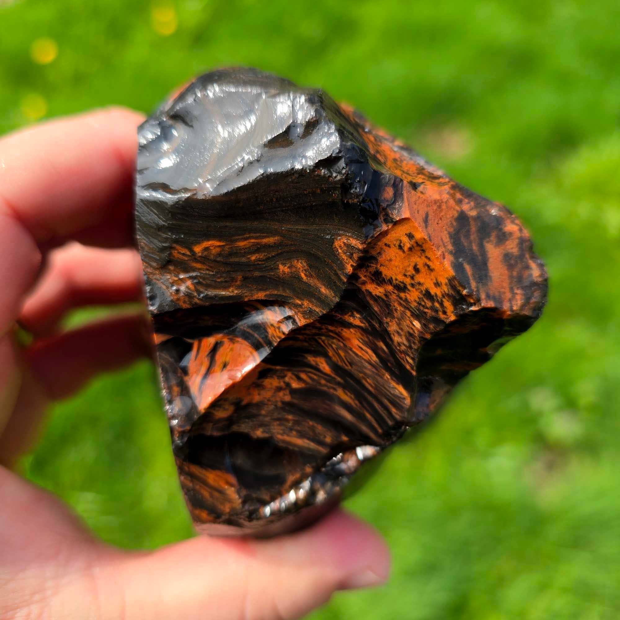 Lapidary Central - Wholesale Spiritual Stone/Crystal - RARE Fire Glass Buttes Obsidian Rough Chunk Lapidary Stone Magnetite8