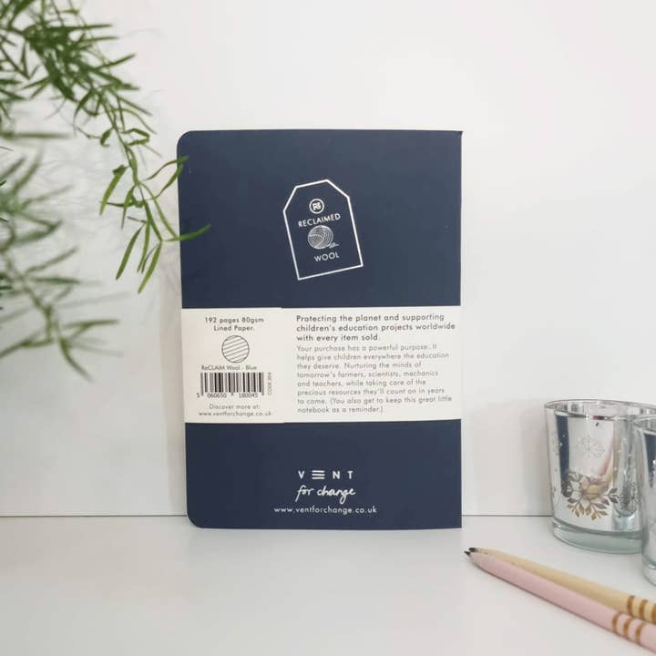 VENT for Change - Wholesale Notebook - Notebook A5 RECLAIM - Blue