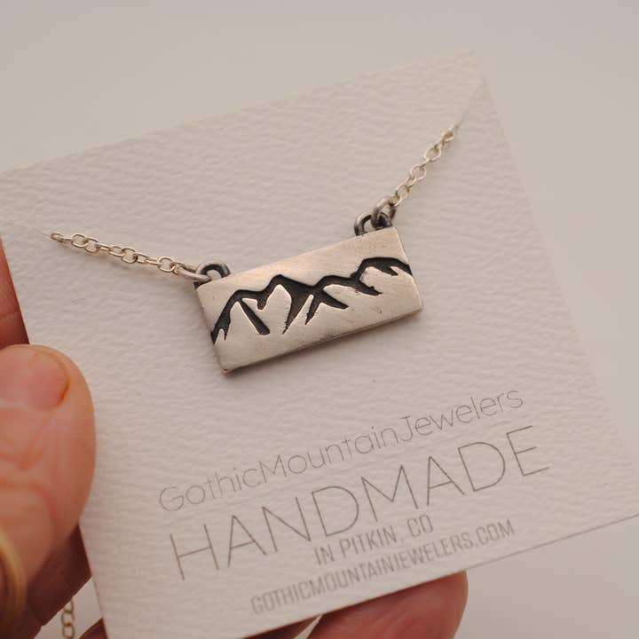 Mountain Bar Necklace for wholesale by Gothic Mountain Jewelers