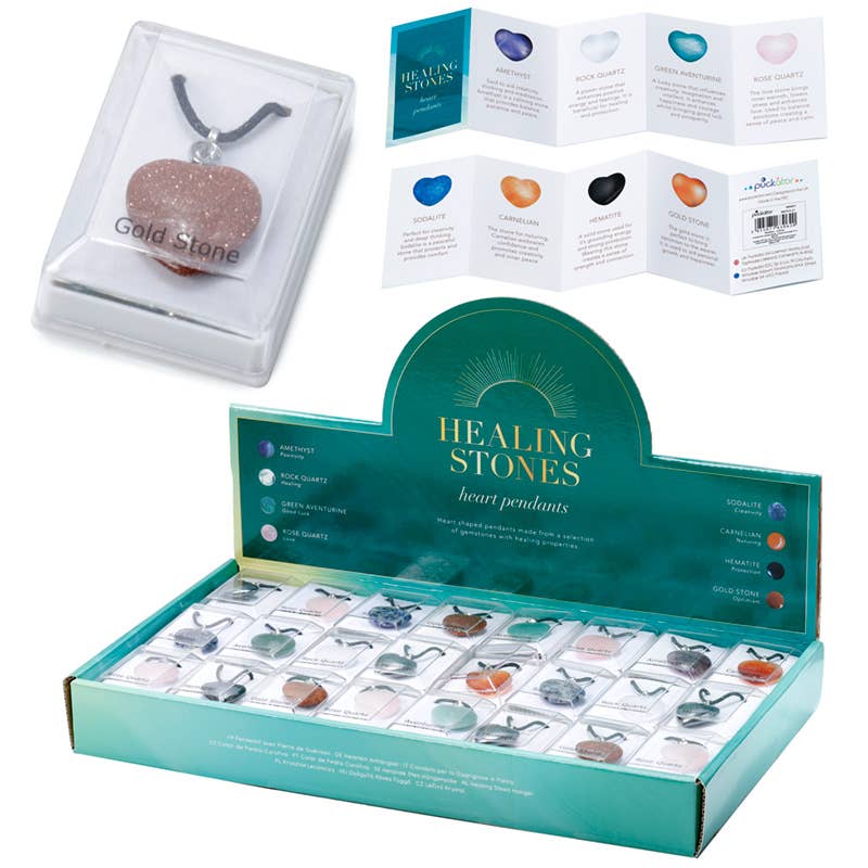 Puckator Ltd – Engroshandel Spirituelle sten og krystaller – Healing sten ædelsten hjerte formet vedhæng2