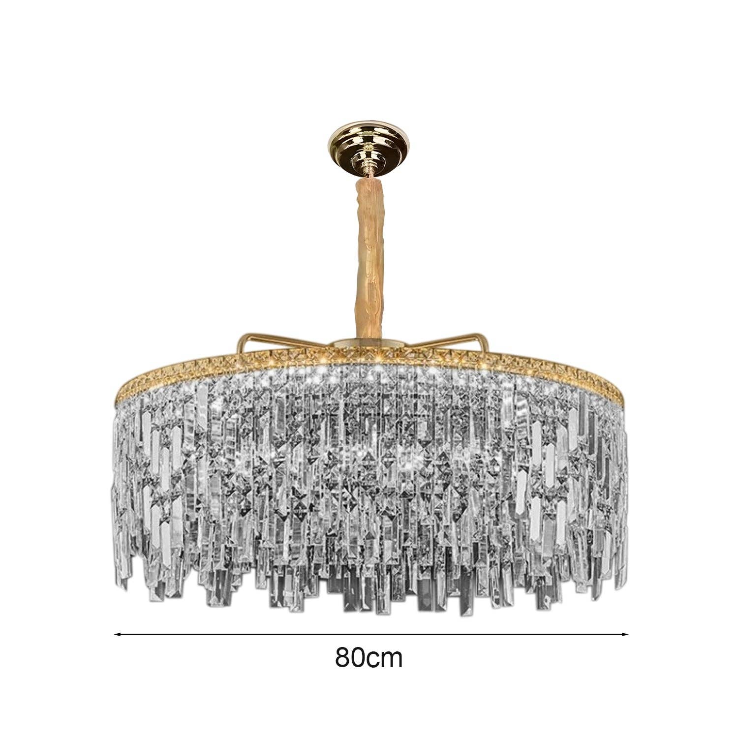 Ledsone - Vente Lustre/Suspension - Lustre moderne en cristal doré à plafond - modèle 480414