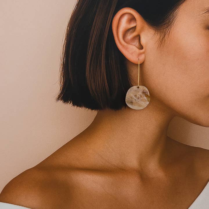 Mingled - Wholesale Dangle earrings - Organic Dangle Earrings - Amber Haze4