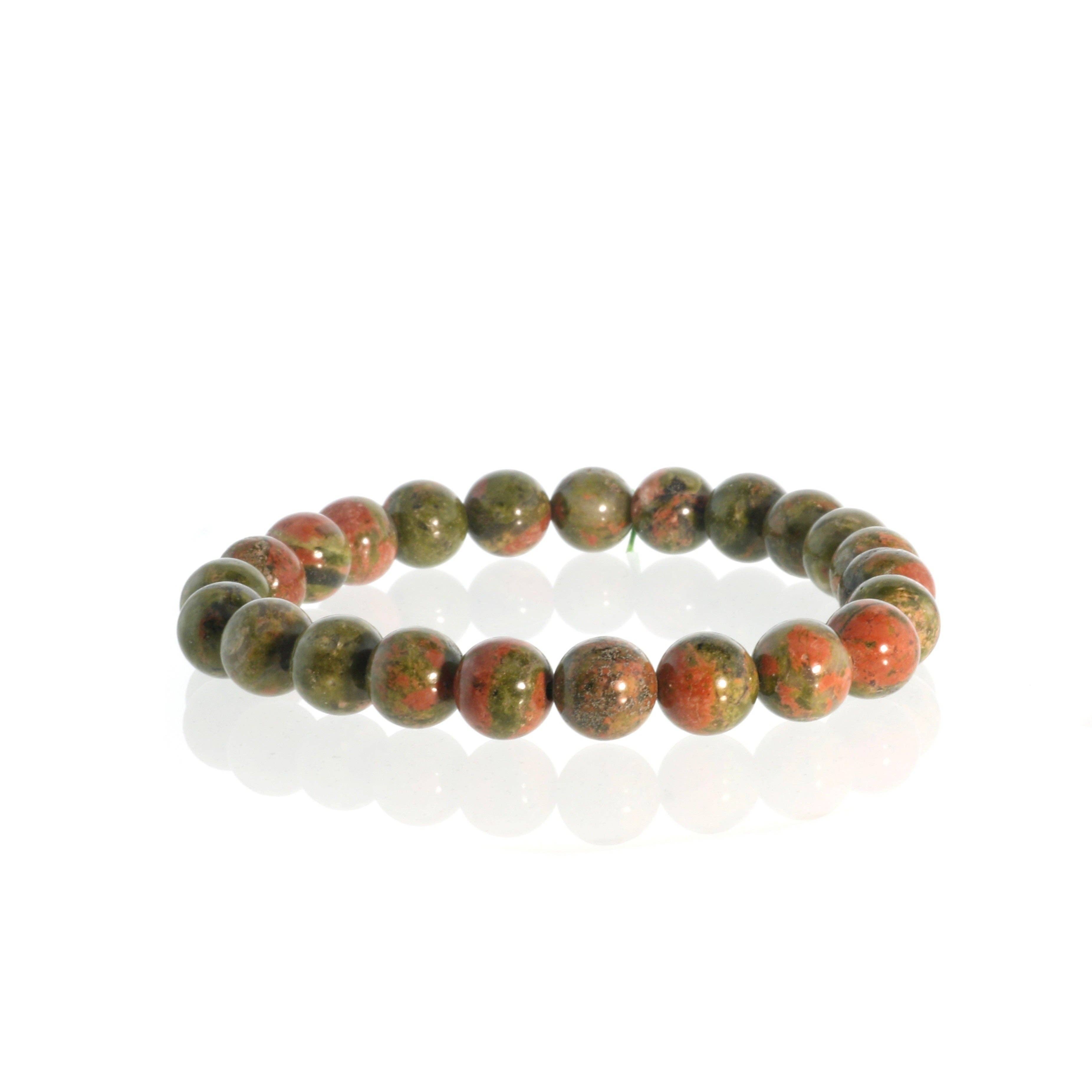 Stonebridge Imports - Wholesale Beaded Bracelet - Unakite Bead Bracelet0