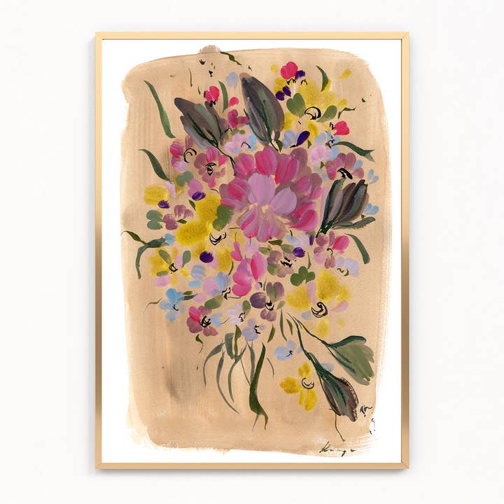 Pion blommig abstrakt | Konsttryck för wholesale av Ramya Art Design