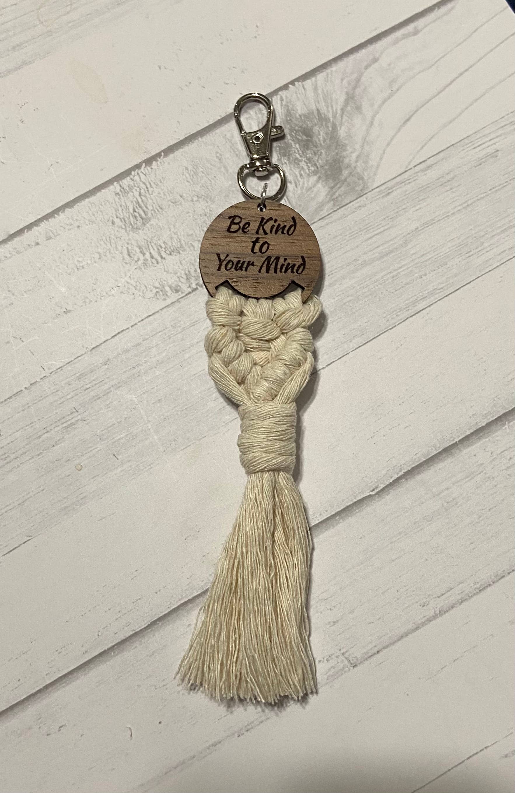 Chickadee Creations - Wholesale Keychain - Women's - Boho Macrame key chain …  be kind to your mind2