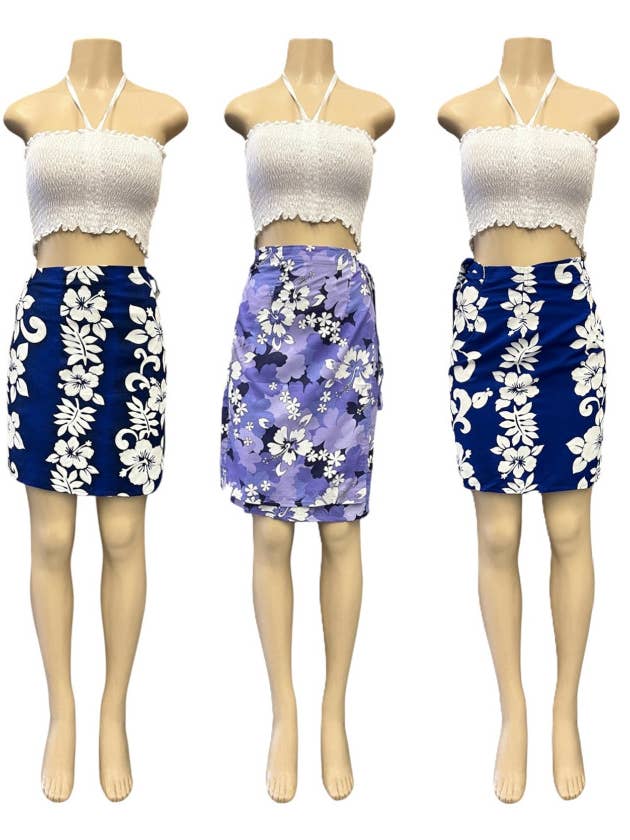Hawaiian Tropical Wrap Skirt and Top Set for wholesale by DK Hawaii