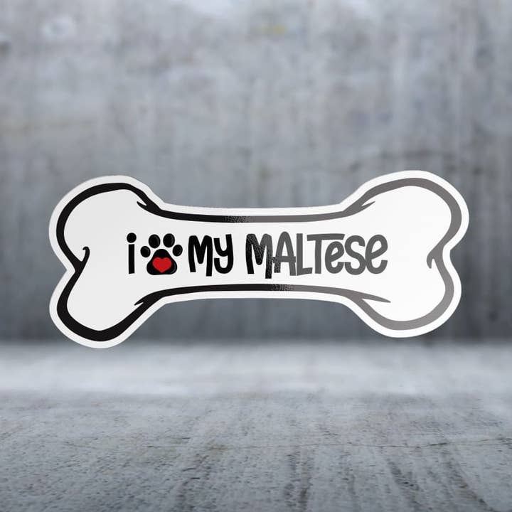 I Love My Maltese - Sticker for wholesale by Two Feet Treats